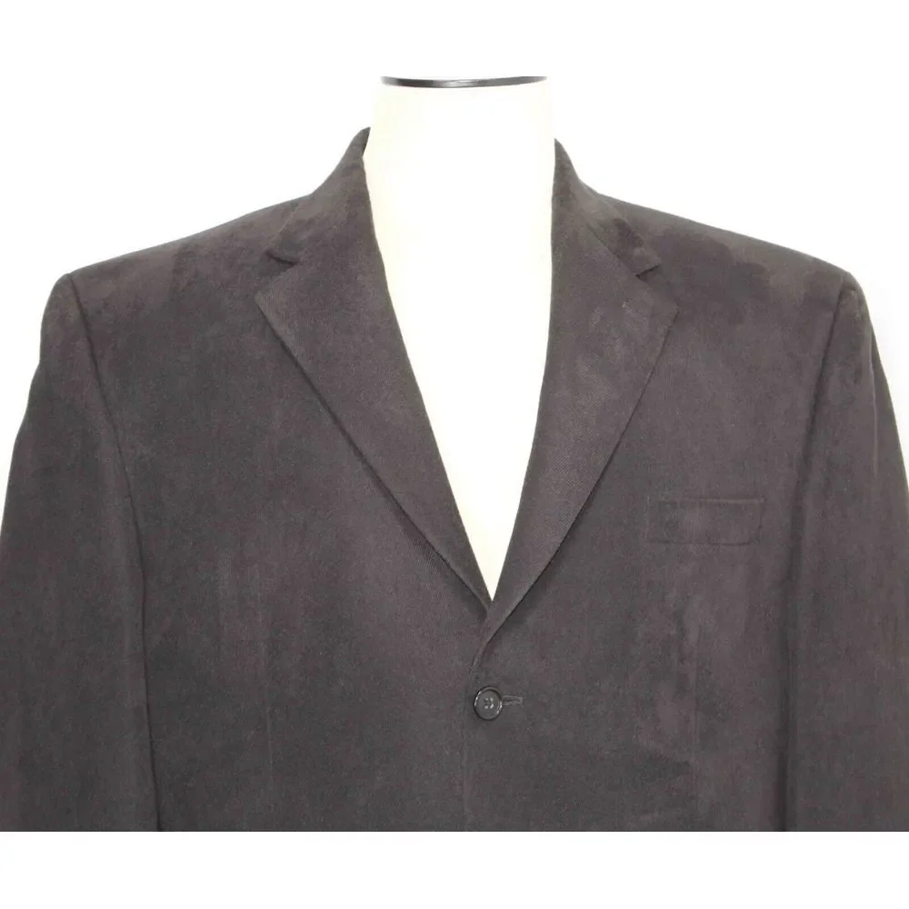 Ralph Lauren Blue Label Dark Brown‎ Blazer Sport Coat Mens Size 46 Long